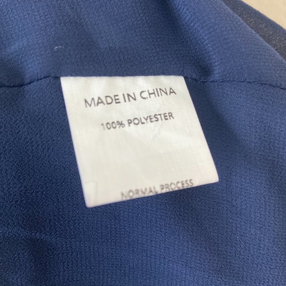 NWT Deep V Spaghetti Strap Navy Floral Maxi Dress by Simplee Plus 1XL - Picture 6 of 6